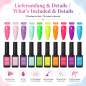 Preview: 10er UV Nagellack Gel Set Rainbow Shine